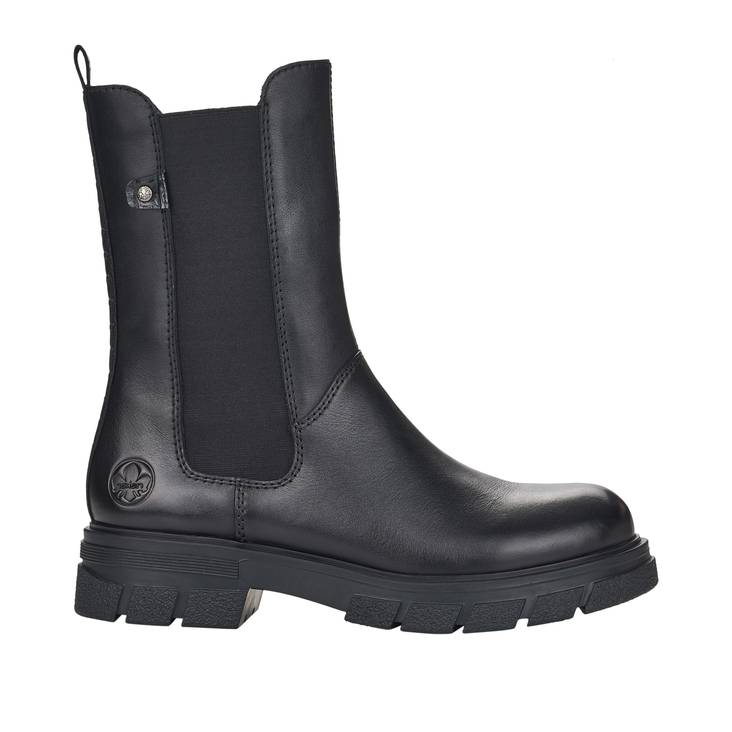 Rieker dam Stövletter i läder Z9180-01 svart - Rieker ankelboots - 131420 - 1