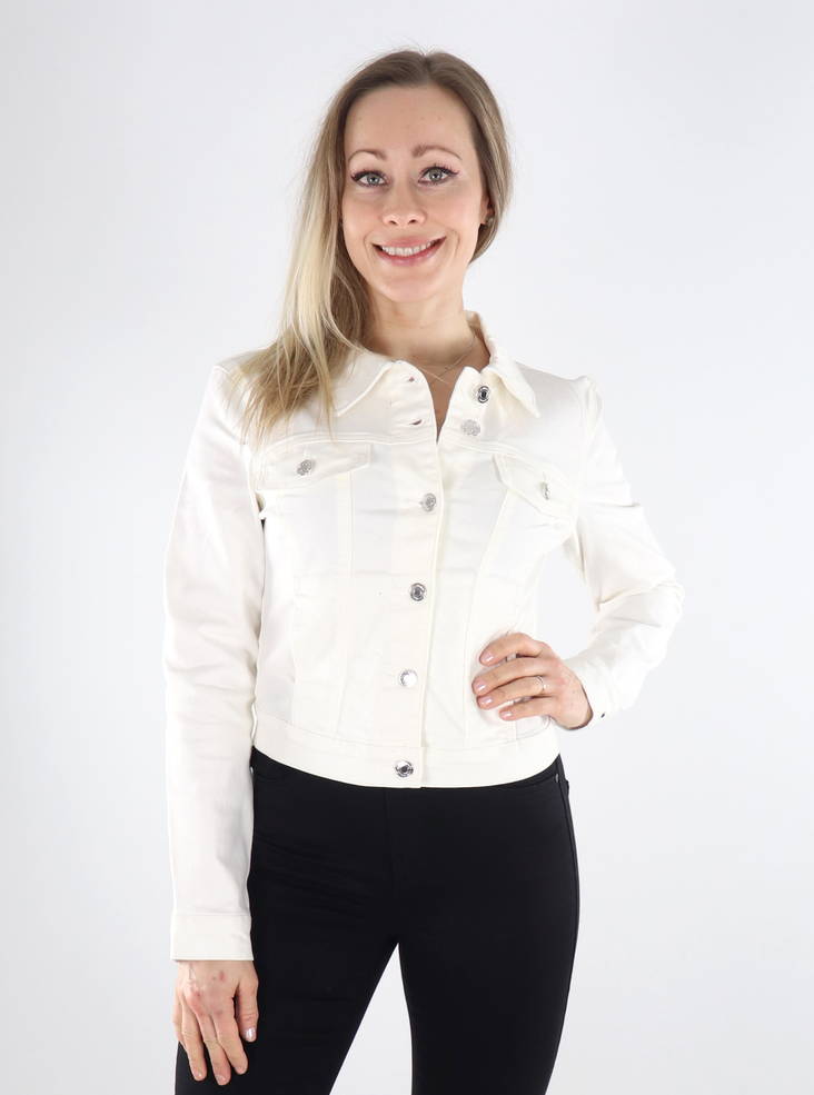 Jeansjacka dam Vero ModaLuna vit - Jeansjackor för damer - 135190 - 1
