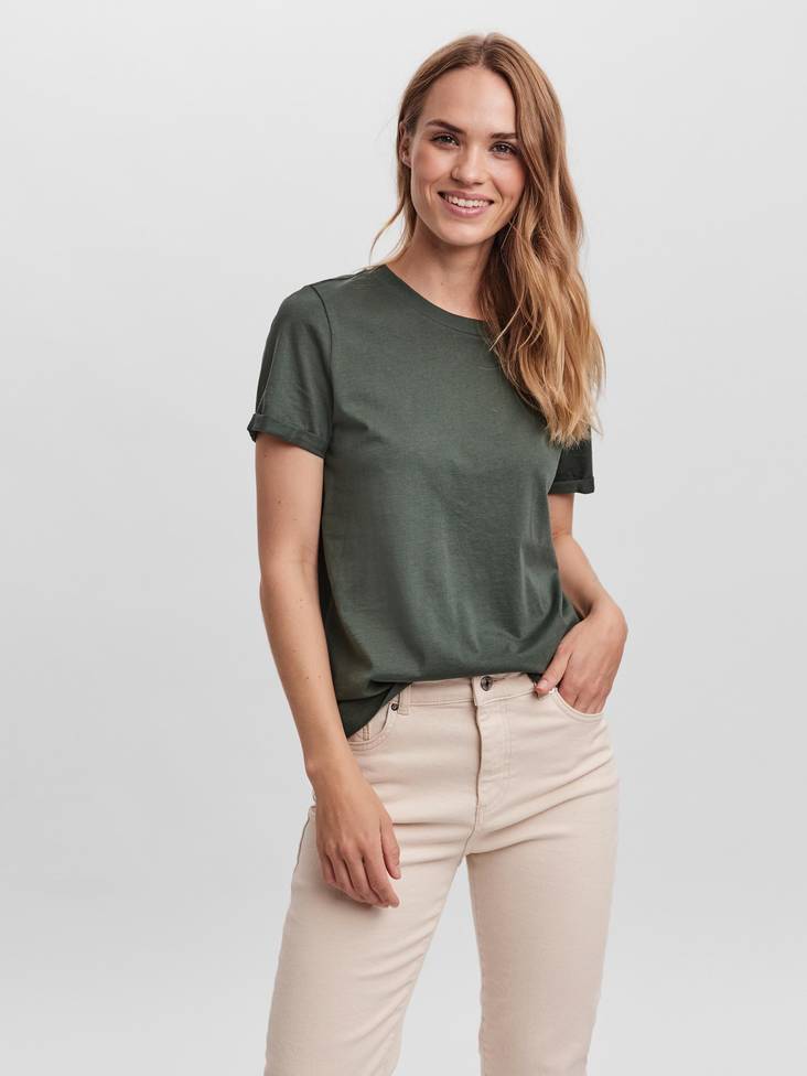 Vero Moda naisten t-paita Paula Laurel Wreath - Naisten T-paidat - 130340 - 1