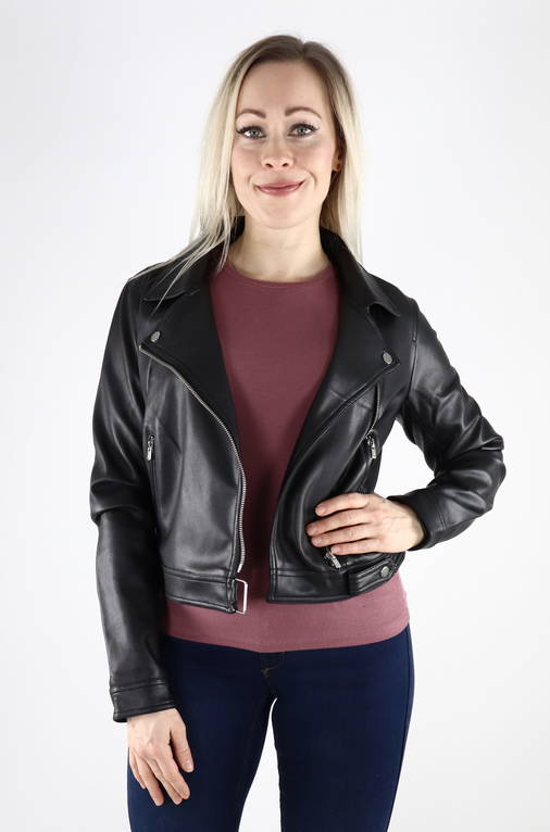Only Naisten Takki Best Faux Biker Musta - Stiletto.fi Verkkokauppa