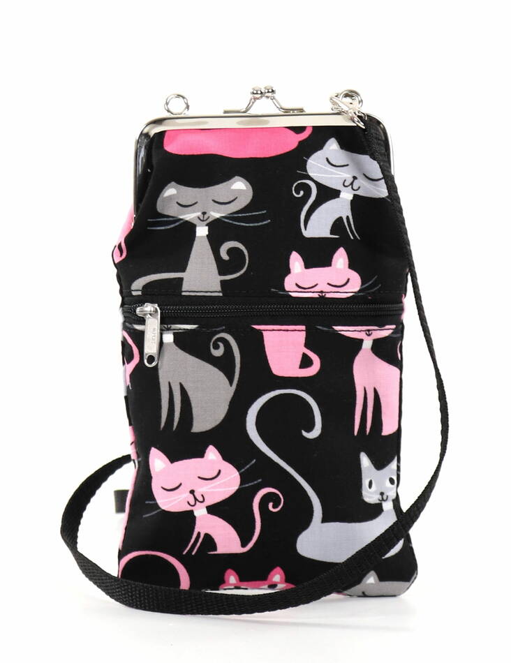 Nabo kukkaro olkahihnalla K561 kisu pinkki - Lompakot - 136100 - 1