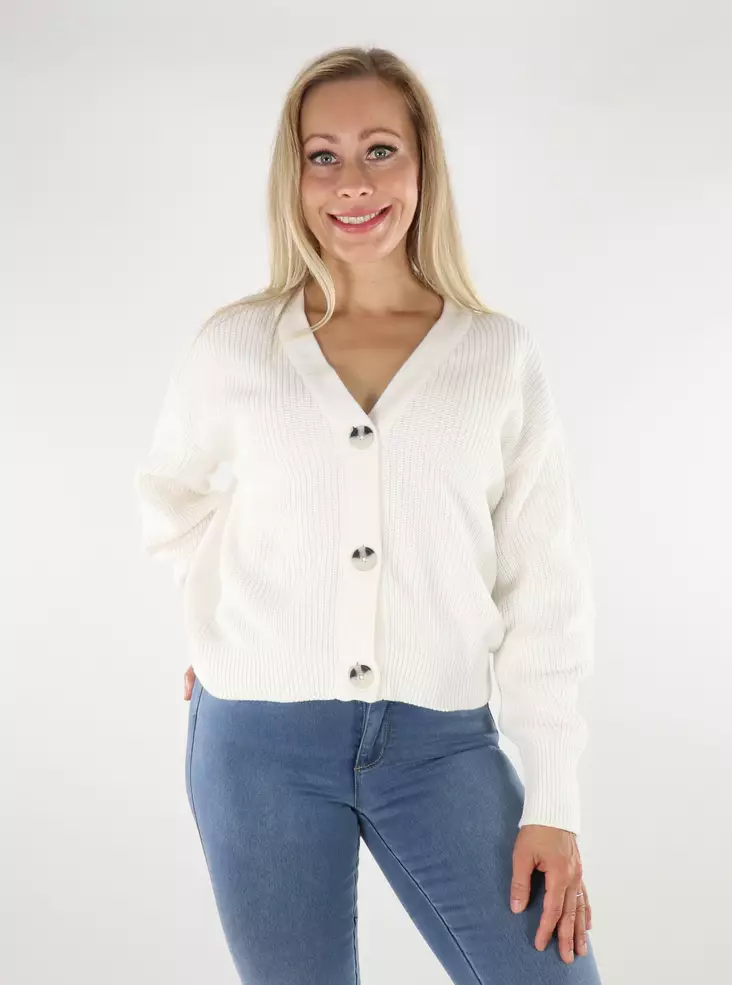 JJXX naisten Neuletakki Eliana twist valkoinen - Naisten neuleet - 136620 - 1