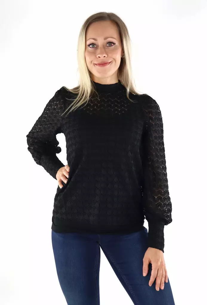 Vero Moda naisten paita Becca high neck musta - Naisten pitkähihaiset paidat - 137000 - 1