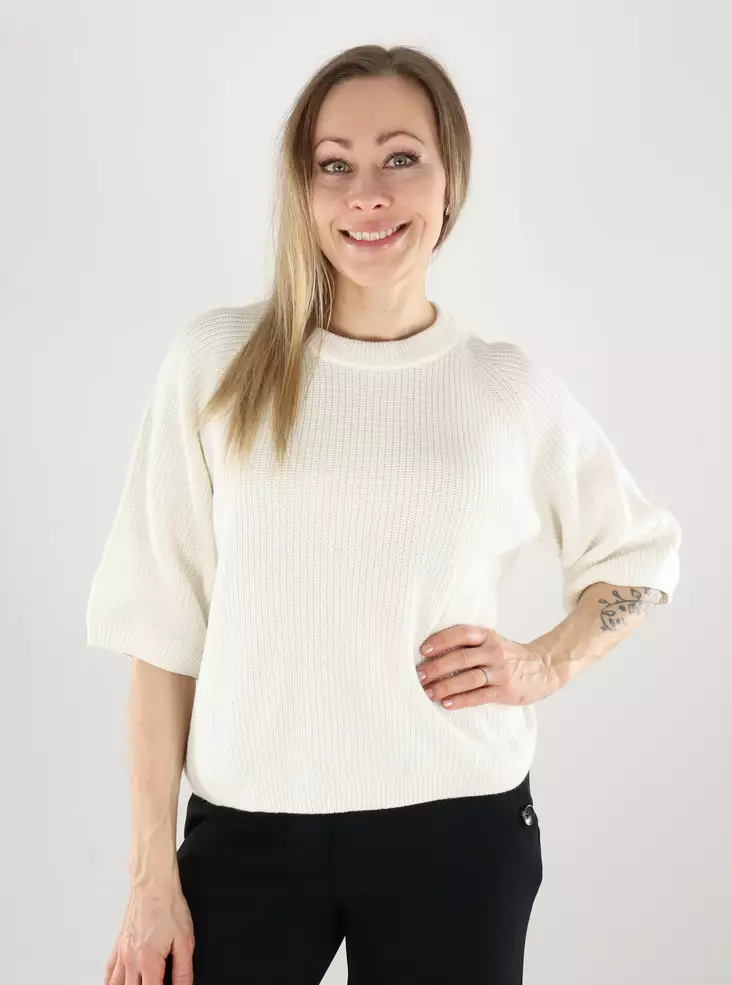 JJXX puuvillaneule Marge Twist valkoinen - Naisten neuleet - 140160 - 1