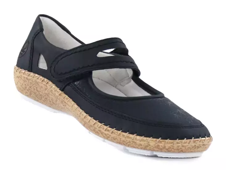 Rieker naisten kävelykengät 44859-14 sininen - Rieker promenadskor - 140410 - 1