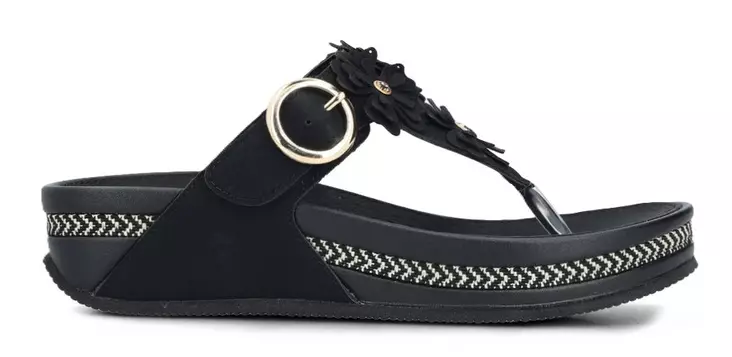 Rieker naisten varvassandaalit V1466-00 musta - Rieker pistokkaat - 140660 - 1