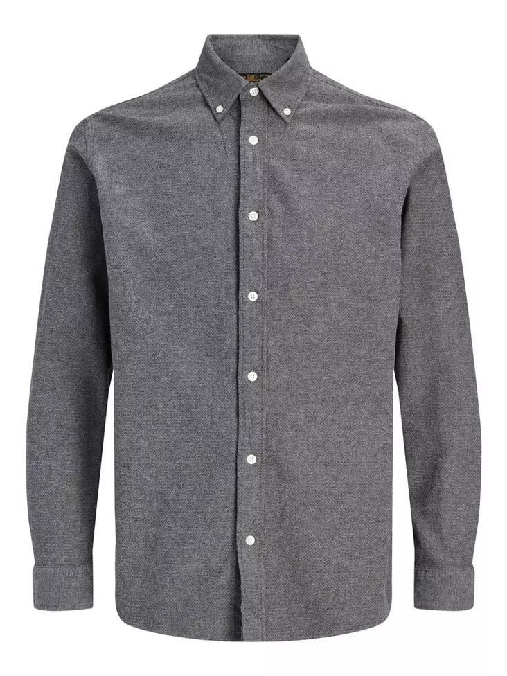 Jack&Jones skjorta JPRBLUSTANLEY FLANELL L/S SHIRT coal smoke - Skjortor för herrar - 142220 - 1