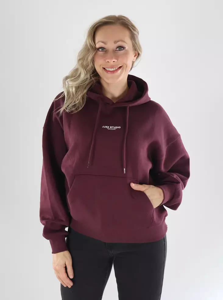 JJXX naisten huppari Studio viininpunainen - Huvtröjor och sweatshirts - 141620 - 1