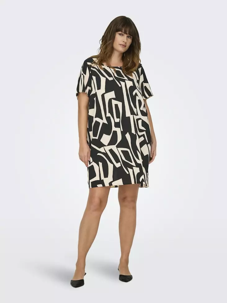 Only Carmakoma pluskoon Tunika/mekko Lux musta/beige - Mekot ja tunikat - 138140 - 1