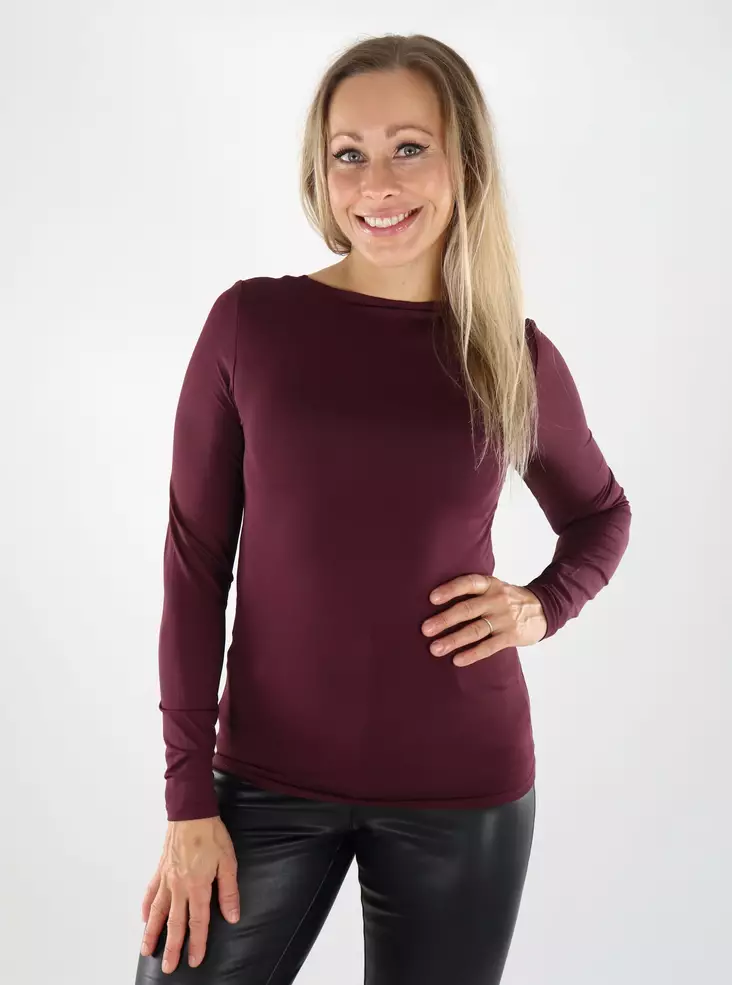 Only damskjorta 2-vägs Deep Neck winetasting - Långärmade tröjor för  damer - 139000 - 1