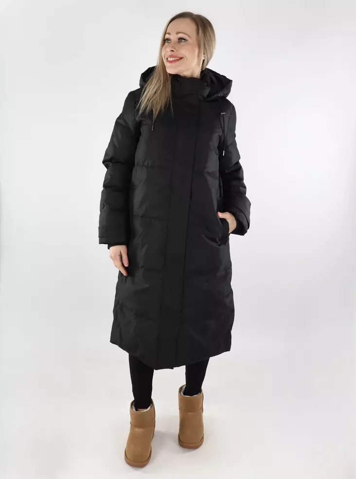 Only lång vinterkappa för dam Puffer svart - Vinterjackor för damer - 137470 - 1