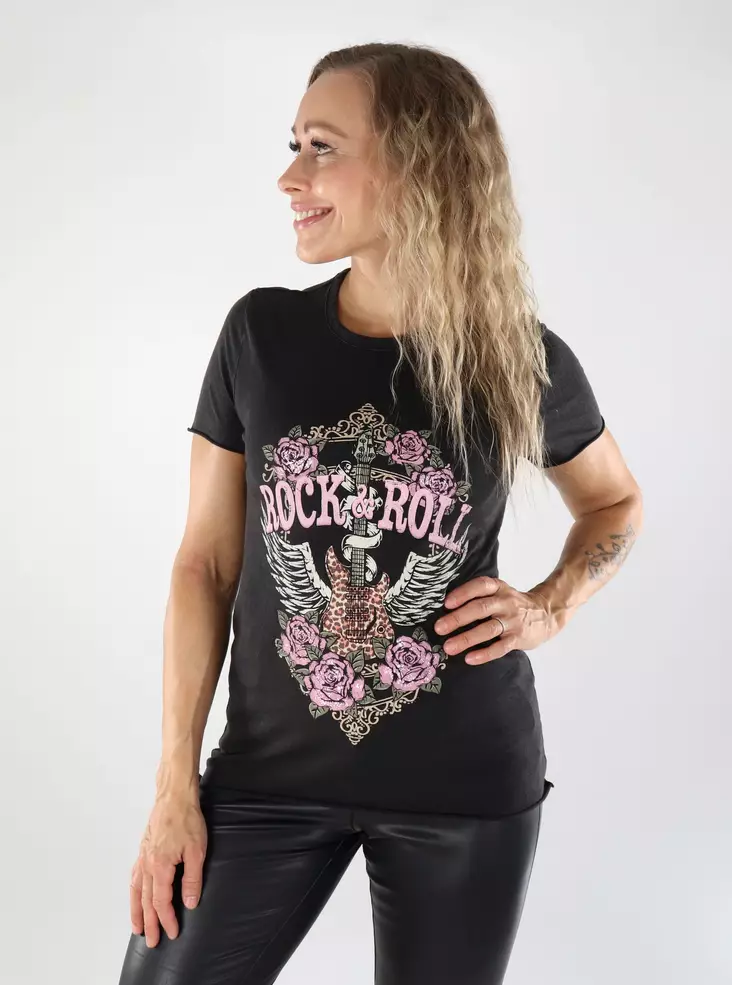 Only dam t-shirt svart/röd - T-shirts för damer - 138980 - 1