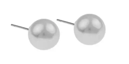 Snö of Sweden Korvakorut Laney pearl 10mm silver/white - Korvakorut - 118380 - 1