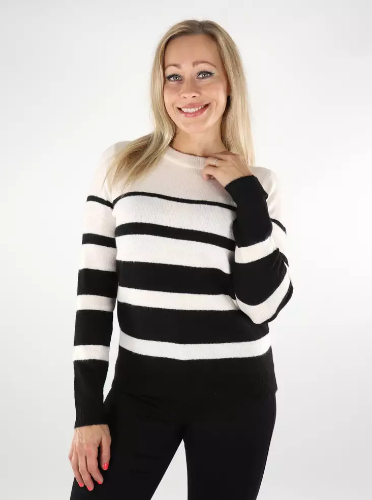 Vero Moda naisten neule Plaza mustavalkoinen - Naisten neuleet - 136800 - 1