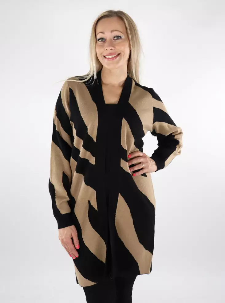 Vero Moda damkofta svart/tiger - Stickat för damer - 136830 - 1
