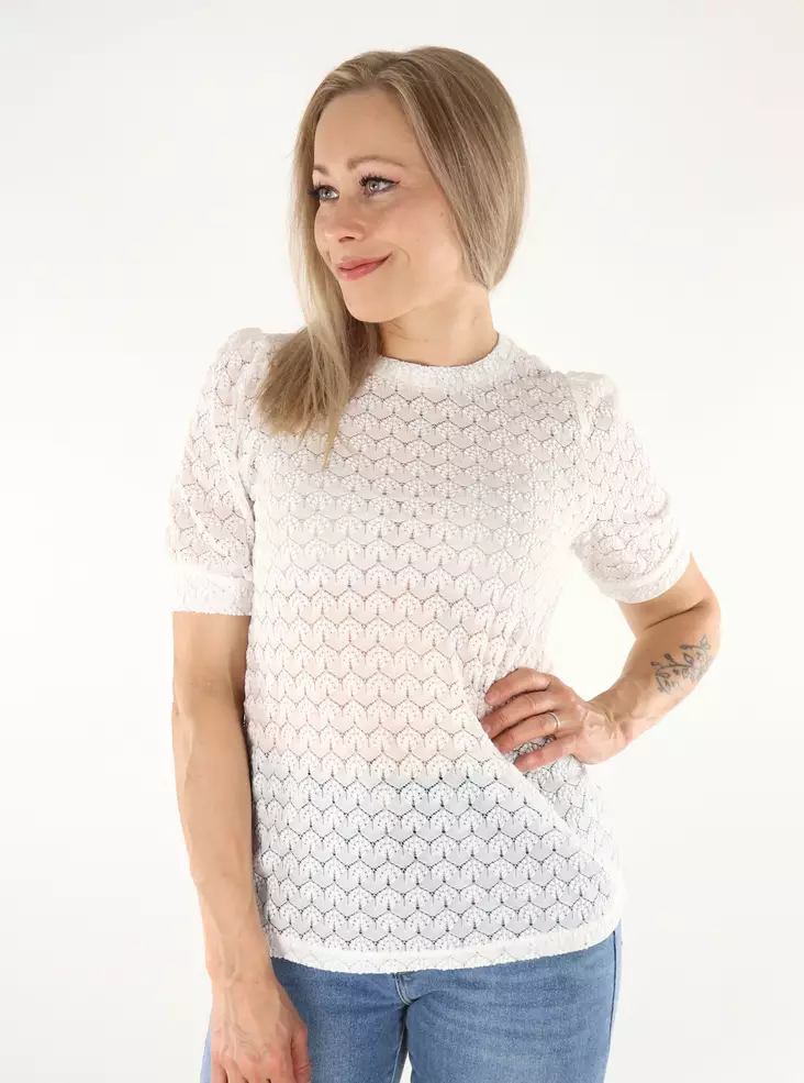 Vero Moda naisten t-paita Becca Lace valkoinen - Naisten T-paidat - 136400 - 1