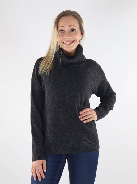 Vero Moda Doffy Cowlneck neule tummanharmaa - Naisten neuleet - 134451 - 1