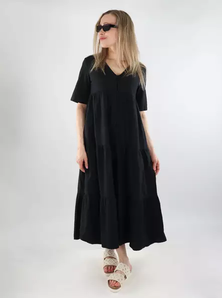 Vila rennon mallinen mekko Prisilla V-Neck Midi musta - Mekot ja tunikat - 138111 - 1