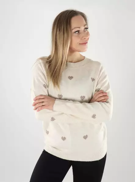 Vero Moda naisten neule Doffy Intarsia luonnonvalkoinen - Naisten neuleet - 139871 - 1