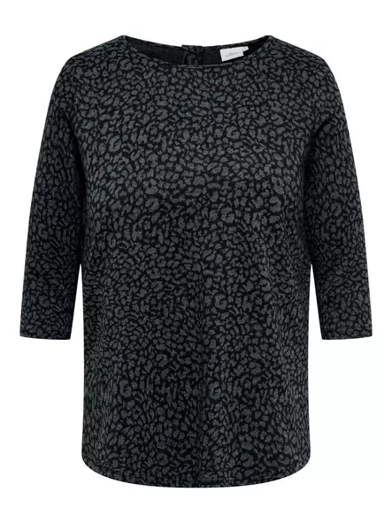 Only Carmakoma pluskoon paita Marry musta/harmaa - Långärmade tröjor för  damer - 141681 - 1