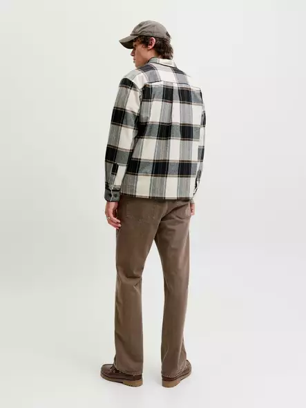 Jack&Jones miesten puuvillainen kauluspaita Jackson cloud dancer/check - Skjortor för herrar - 141531 - 2