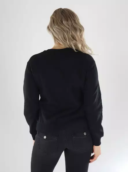 JDY naisten collegepusero Paris musta - Huvtröjor och sweatshirts - 141571 - 2