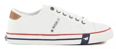 Mustang naisten kangastennarit 26M0242007 valkoinen - Sneakers för damer - 140711 - 1