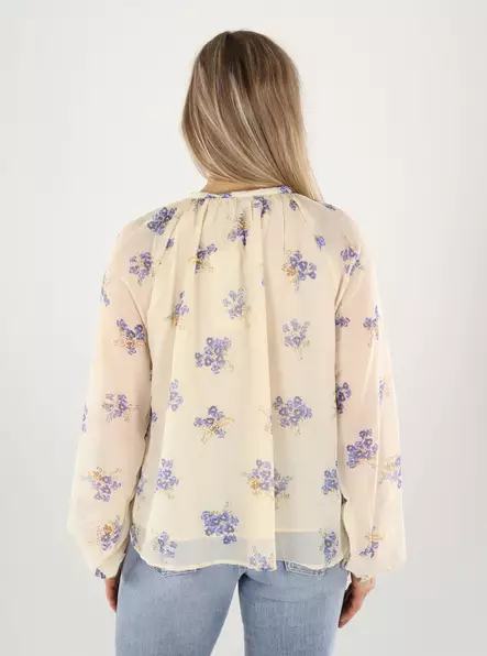 Only naisten paita Fusina cloud dancer/blue boque - Skjortor och blusar för damer - 141091 - 2