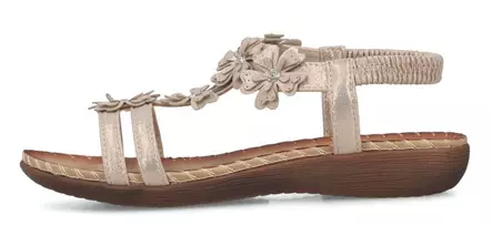 Rieker naisten kukkakoristellut sandaalit V7573-90 kulta - Rieker sandaalit - 140621 - 2