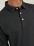 Jack&Jones miesten pitkähihainen paita Paulos polo dark grey - Miesten pitkähihaiset paidat - 132561 - 3