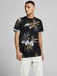 Jack & Jones blommig herr t-shirt Blabeach, svart, vit - T-shirts för herrar - 128761 - 2