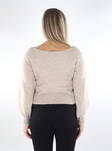 Only Jane Off shoulder-neule vaaleanbeige - Naisten neuleet - 134551 - 2