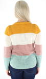Only Stickad tröja Geena block golden apricot - Stickat för damer - 125481 - 2