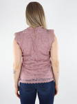 Pieces naisten pitsitoppi Olline lace woodrose - Naisten juhlatopit - 135691 - 2