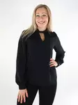 Vila naisten paita Surashil High Neck musta - Naisten pitkähihaiset paidat - 136801 - 1