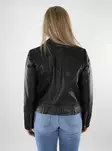 Pieces naisten aitonahkainen biker-takki Susse Leather musta - Naisten nahkatakit ja pu-takit - 137741 - 2