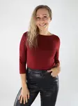 Vero Moda naisten paita Panda Modal 3/4 tummanpunainen - Naisten pitkähihaiset paidat - 139001 - 1