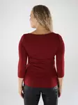 Vero Moda naisten paita Panda Modal 3/4 tummanpunainen - Naisten pitkähihaiset paidat - 139001 - 2