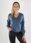 Vila naisten neule Emi V-Neck sininen - Naisten neuleet - 139121 - 1