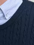 Jack&Jones miesten neule Eemil cable laivastonsininen - Stickat för herrar - 141541 - 3