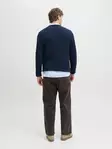 Jack&Jones miesten neule Eemil cable laivastonsininen - Stickat för herrar - 141541 - 2