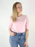 JDY naisten pitsihihainen t-paita Lair Life New vaaleanpunainen - Naisten T-paidat - 140441 - 1