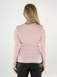 JJXX naisten paita Freya Rib Tee vaaleanpunainen - Naisten pitkähihaiset paidat - 138991 - 2