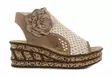 Rieker damsandaler med kil 68180-60 beige - Rieker sandals - 140891 - 3