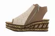 Rieker damsandaler med kil 68180-60 beige - Rieker sandals - 140891 - 2