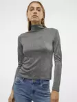 Vero Moda korkeakauluksinen glitterpaita Sarah musta/hopea - Naisten pitkähihaiset paidat - 137581 - 4