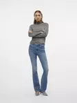 Vero Moda korkeakauluksinen glitterpaita Sarah musta/hopea - Naisten pitkähihaiset paidat - 137581 - 2
