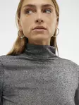 Vero Moda korkeakauluksinen glitterpaita Sarah musta/hopea - Naisten pitkähihaiset paidat - 137581 - 5