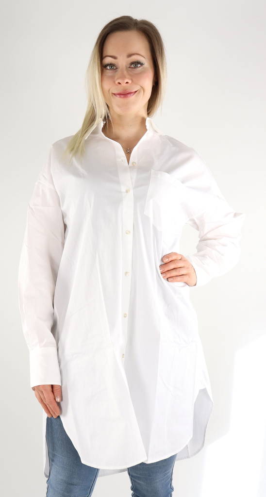 JJXX Klänning Skjorta Lacy oversized, vit - Skjortor och blusar för damer - 130821 - 1