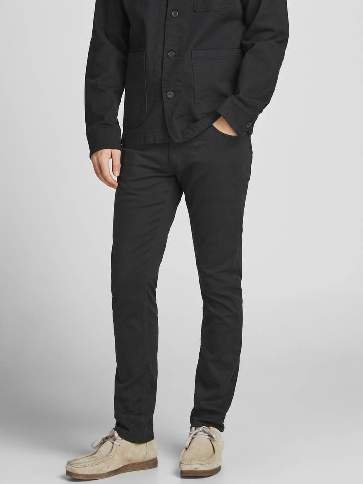 Jack&Jones miesten slim fit -malliset housut Glenn original musta - Miesten housut - 132811 - 1